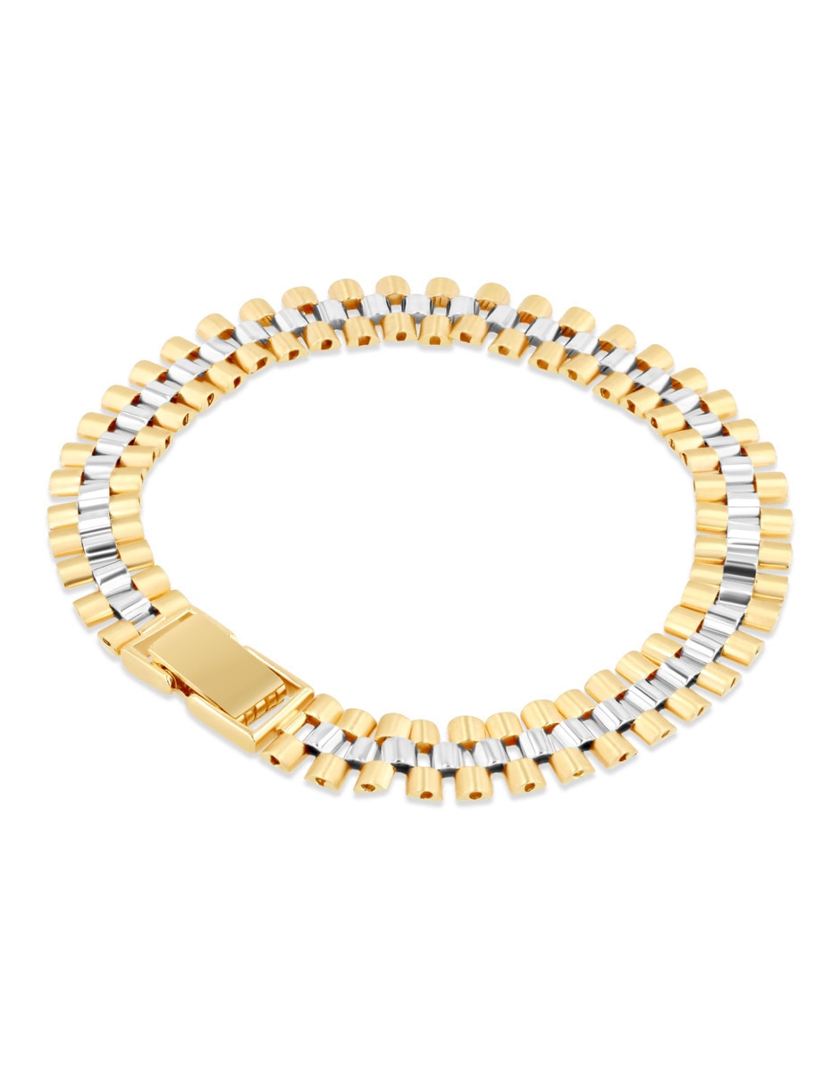 Pulsera de oro amarillo 14 k con acabado brillante 2