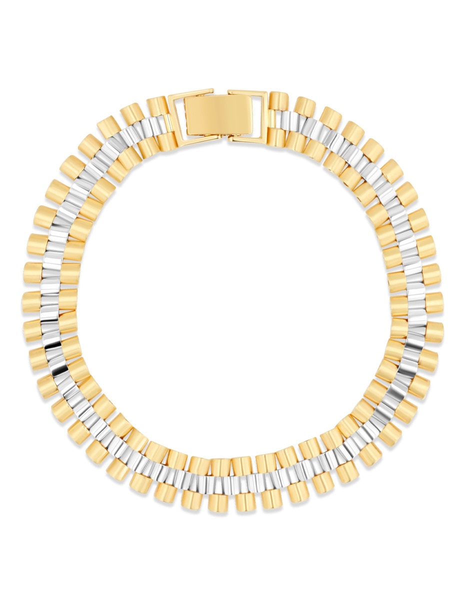 Pulsera de oro amarillo 14 k con acabado brillante Pulsera de oro amarillo 14 k con acabado brillante