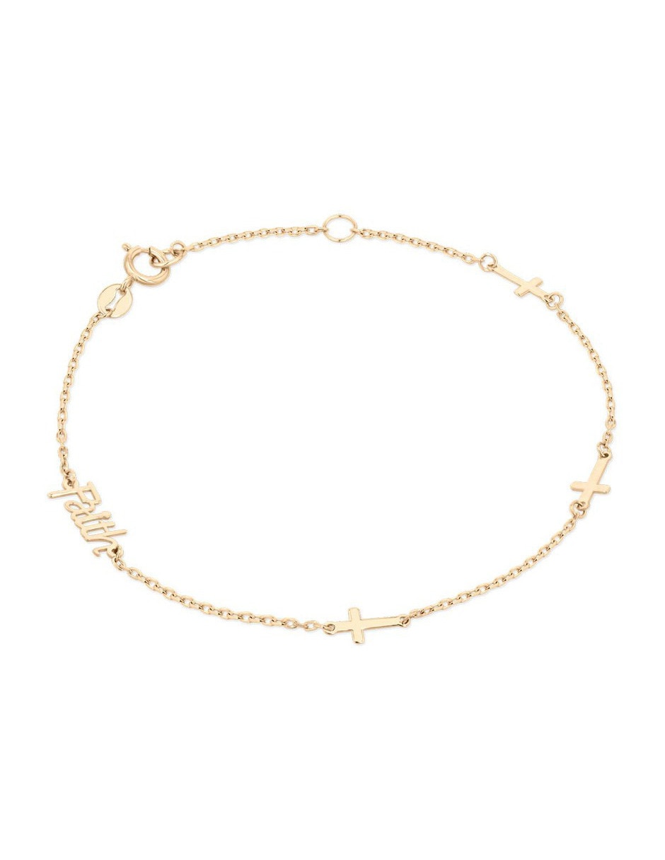 Pulsera Joyerias Bizzarro de oro amarillo 14 k acabado brillante