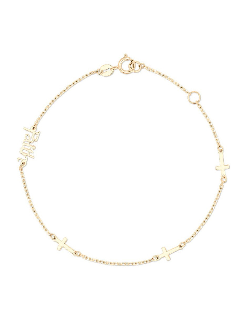 Pulsera Joyerias Bizzarro de oro amarillo 14 k acabado brillante