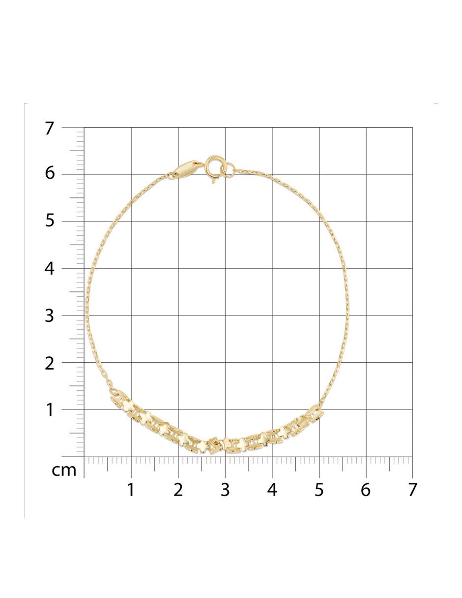 Pulsera de oro amarillo 14 k con acabado brillante 5