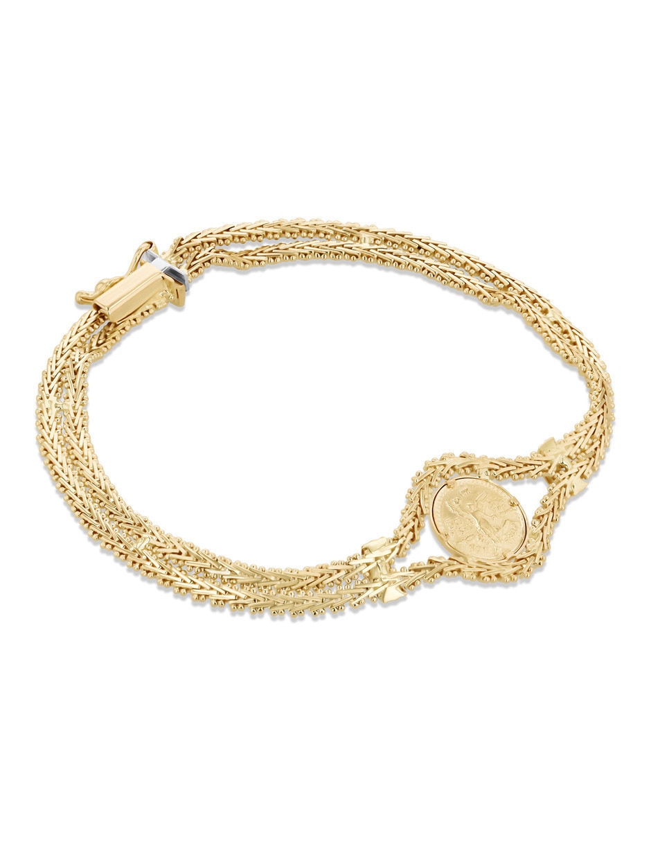 Pulsera Joyerias Bizzarro de oro amarillo 14 k con acabado brillante