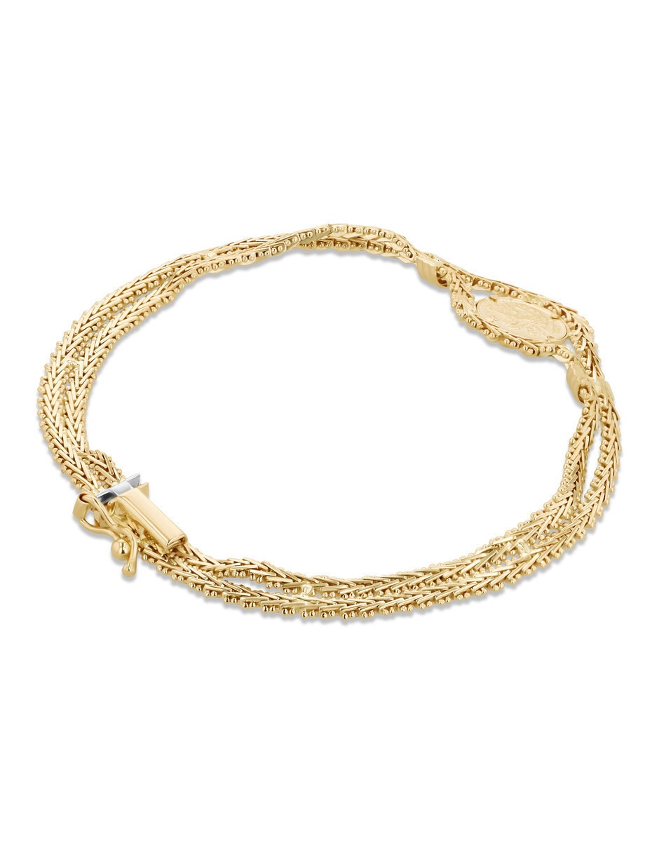 Pulsera Joyerias Bizzarro de oro amarillo 14 k con acabado brillante