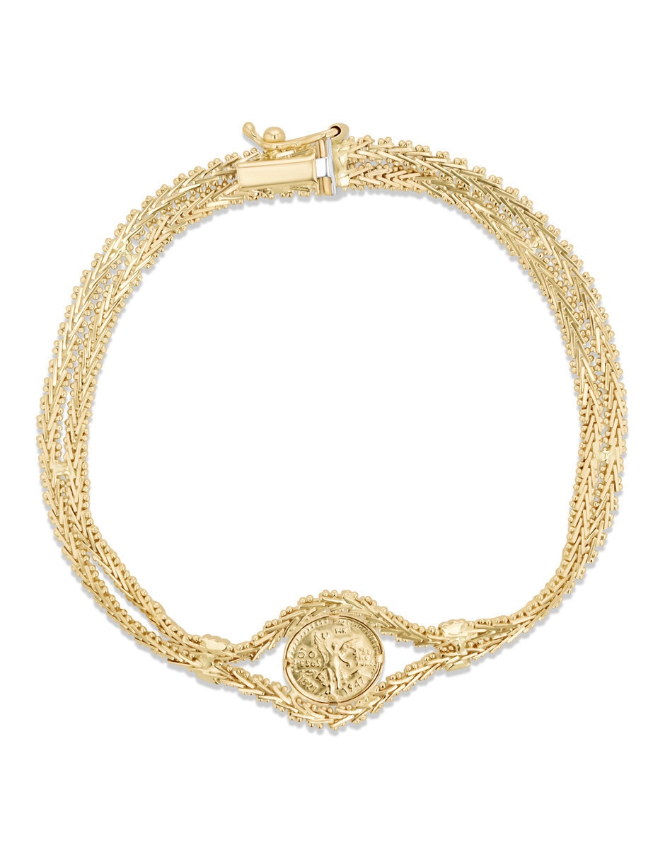JOYERIAS BIZZARRO Pulsera Joyerias Bizzarro de oro amarillo 14 k con acabado brillante