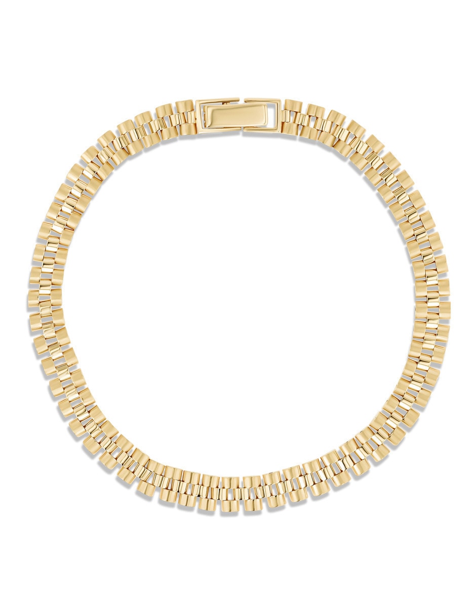 Pulsera de oro amarillo 14 k con acabado brillante Pulsera de oro amarillo 14 k con acabado brillante