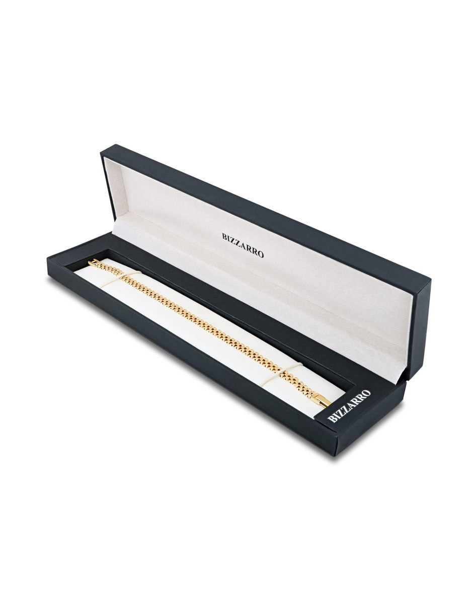 Pulsera de oro amarillo 14 k con acabado brillante 3