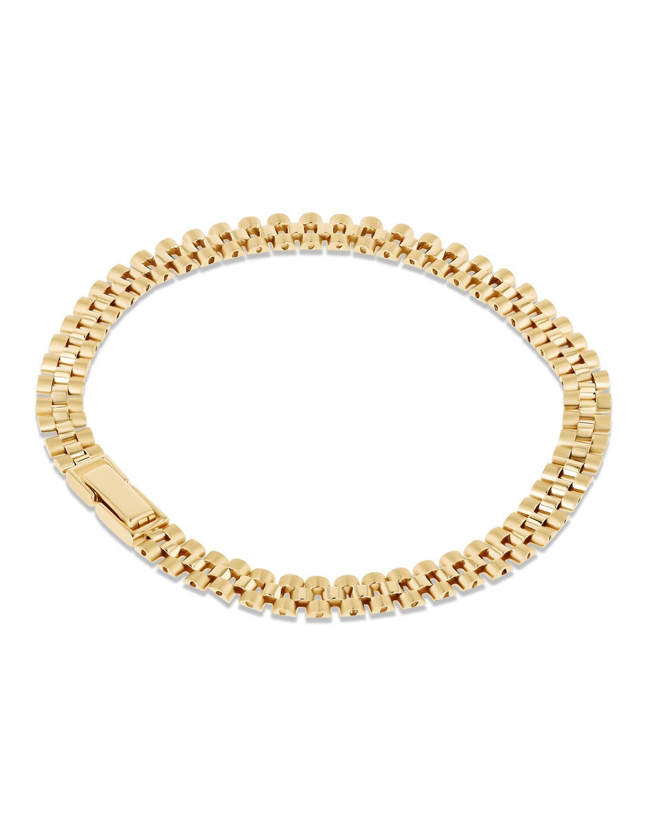 Pulsera de oro amarillo 14 k con acabado brillante 2