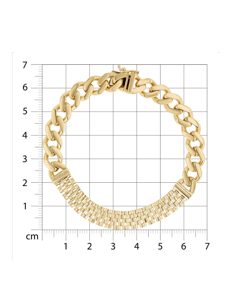 Pulsera Joyerias Bizzarro de oro amarillo 14 k con acabado brillante