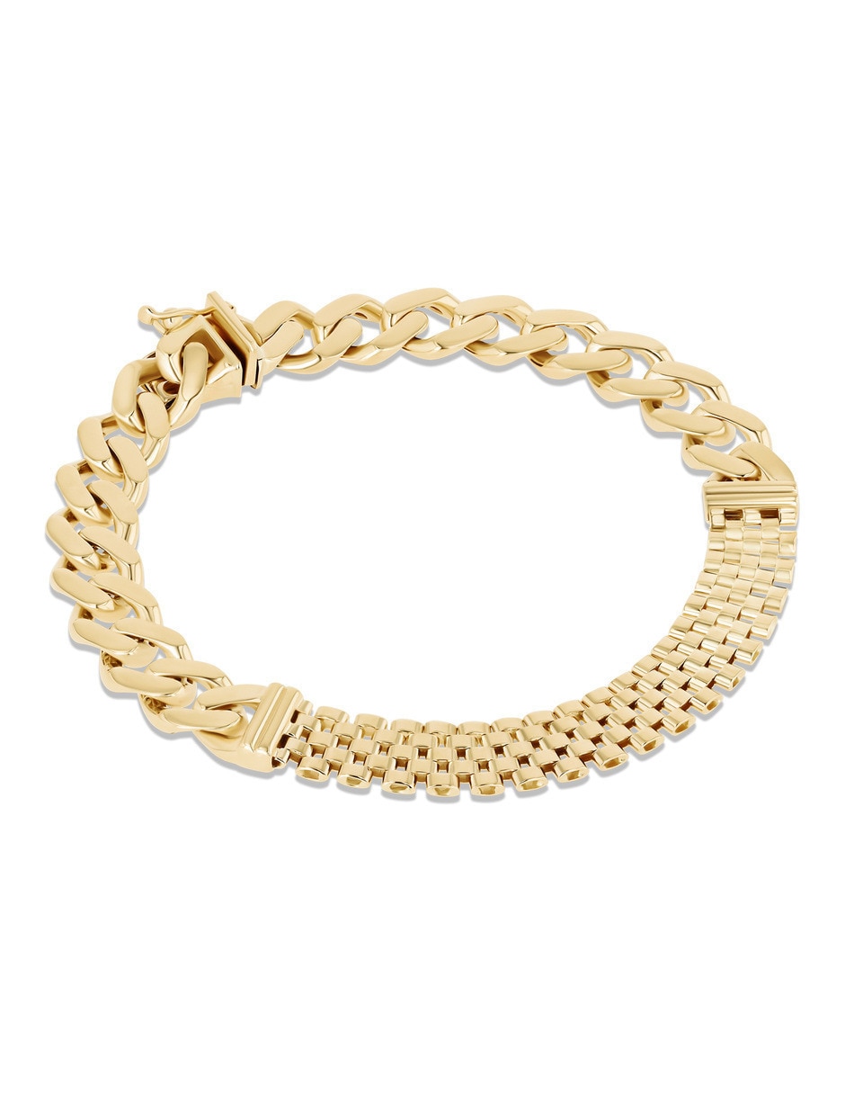 Pulsera Joyerias Bizzarro de oro amarillo 14 k con acabado brillante