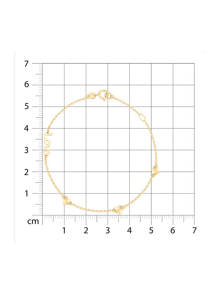 Pulsera de oro amarillo 14 K acabado brillante 5