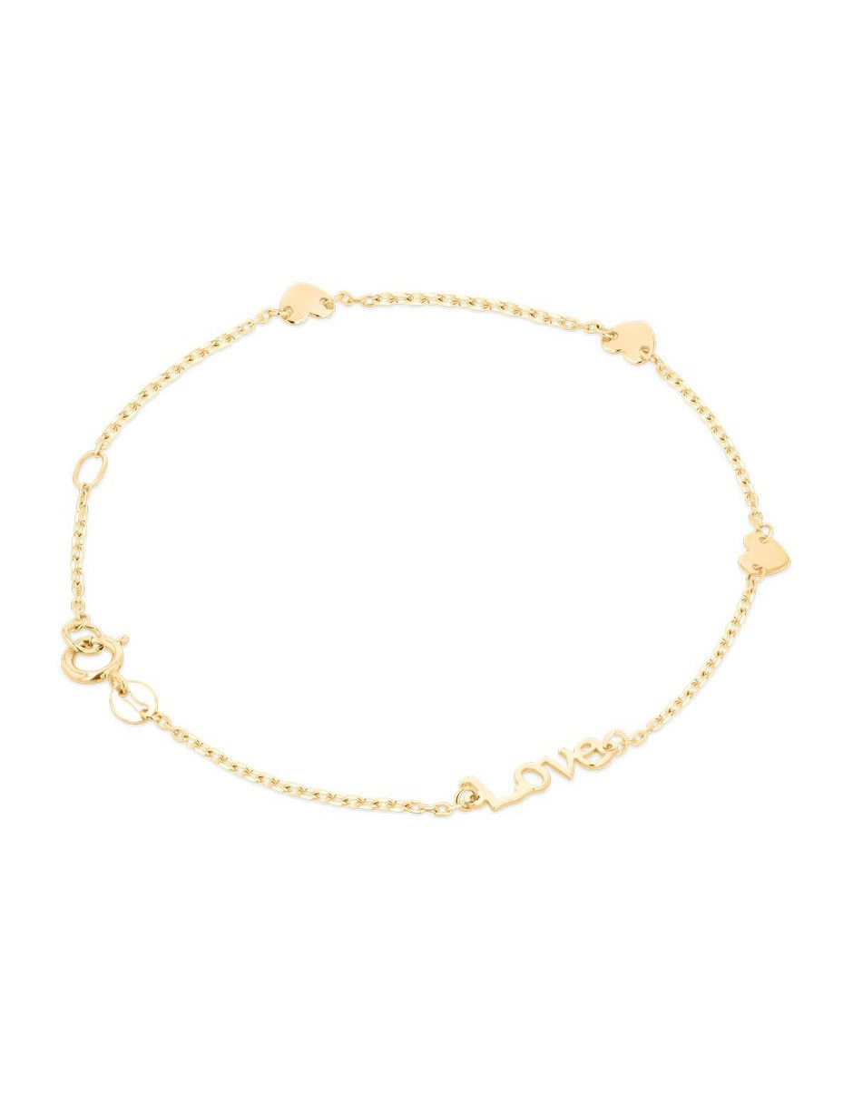 Pulsera de oro amarillo 14 K acabado brillante 4
