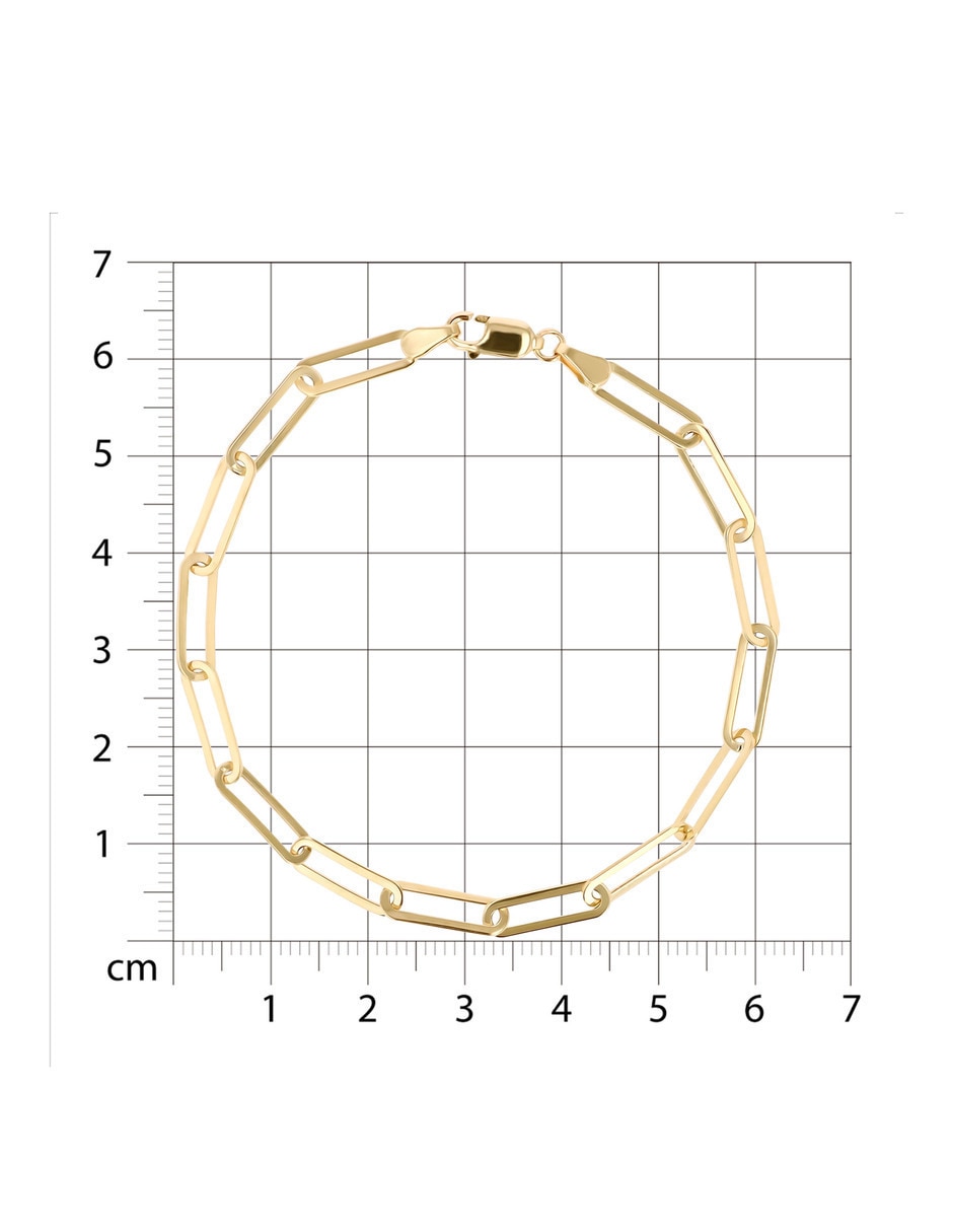 Pulsera de oro amarillo 14 K acabado brillante 5