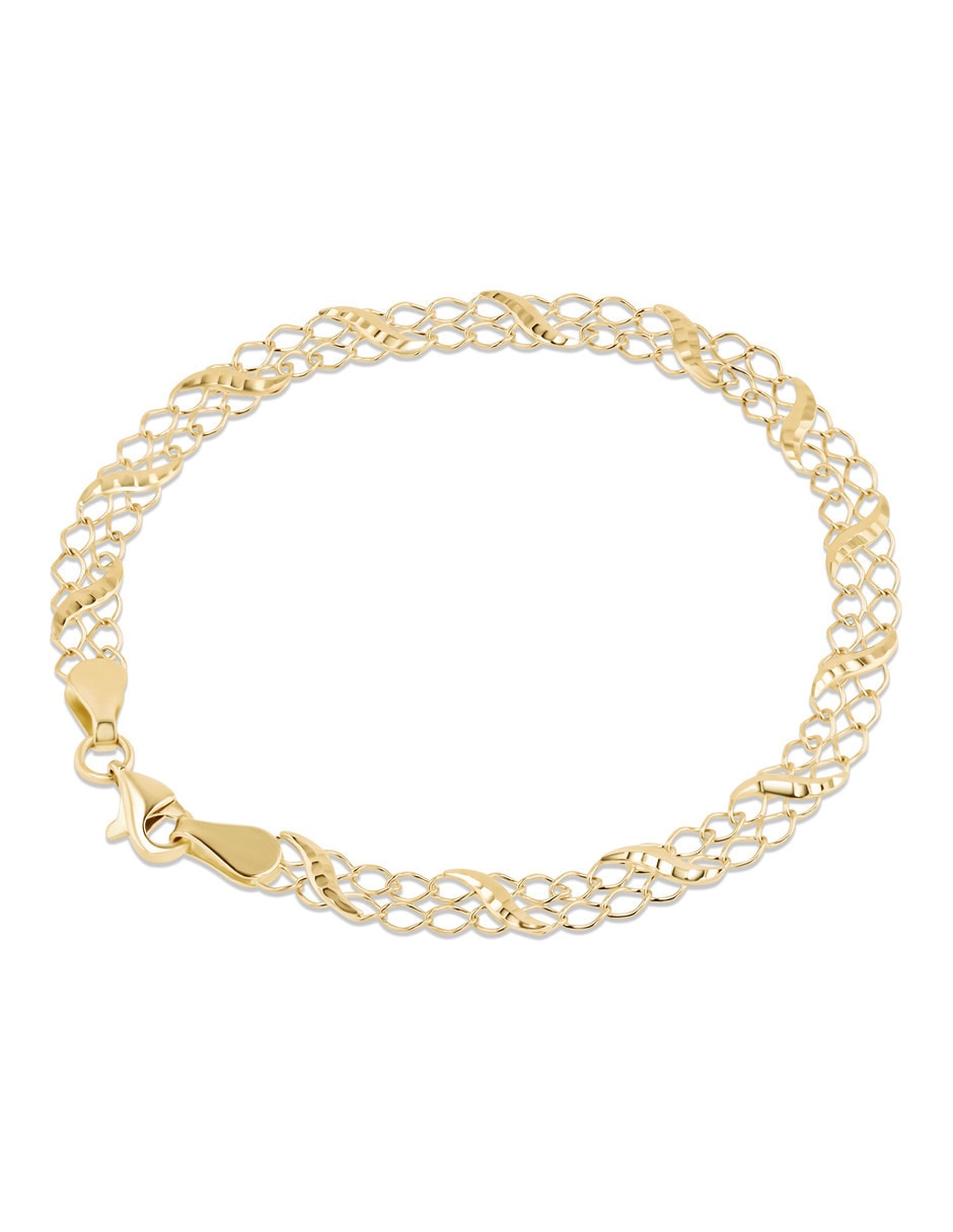 Pulsera Joyerias Bizzarro de oro amarillo 14 k con acabado brillante