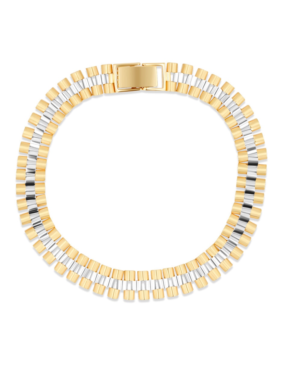 Pulsera de oro amarillo 14 k con acabado brillante Pulsera de oro amarillo 14 k con acabado brillante