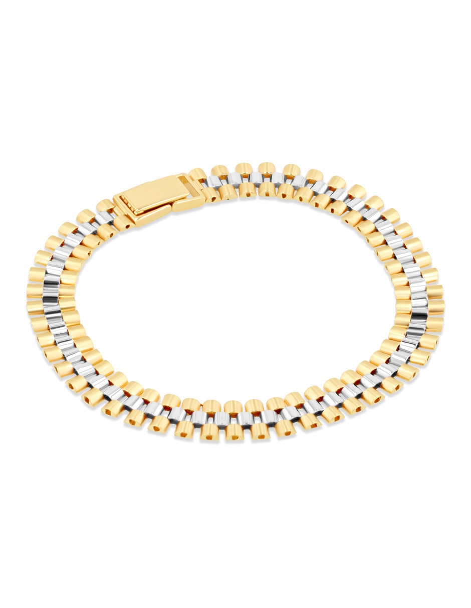 Pulsera de oro amarillo 14 k con acabado brillante 4