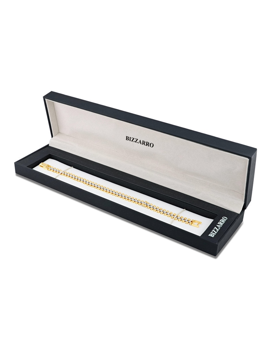 Pulsera de oro amarillo 14 k con acabado brillante 3