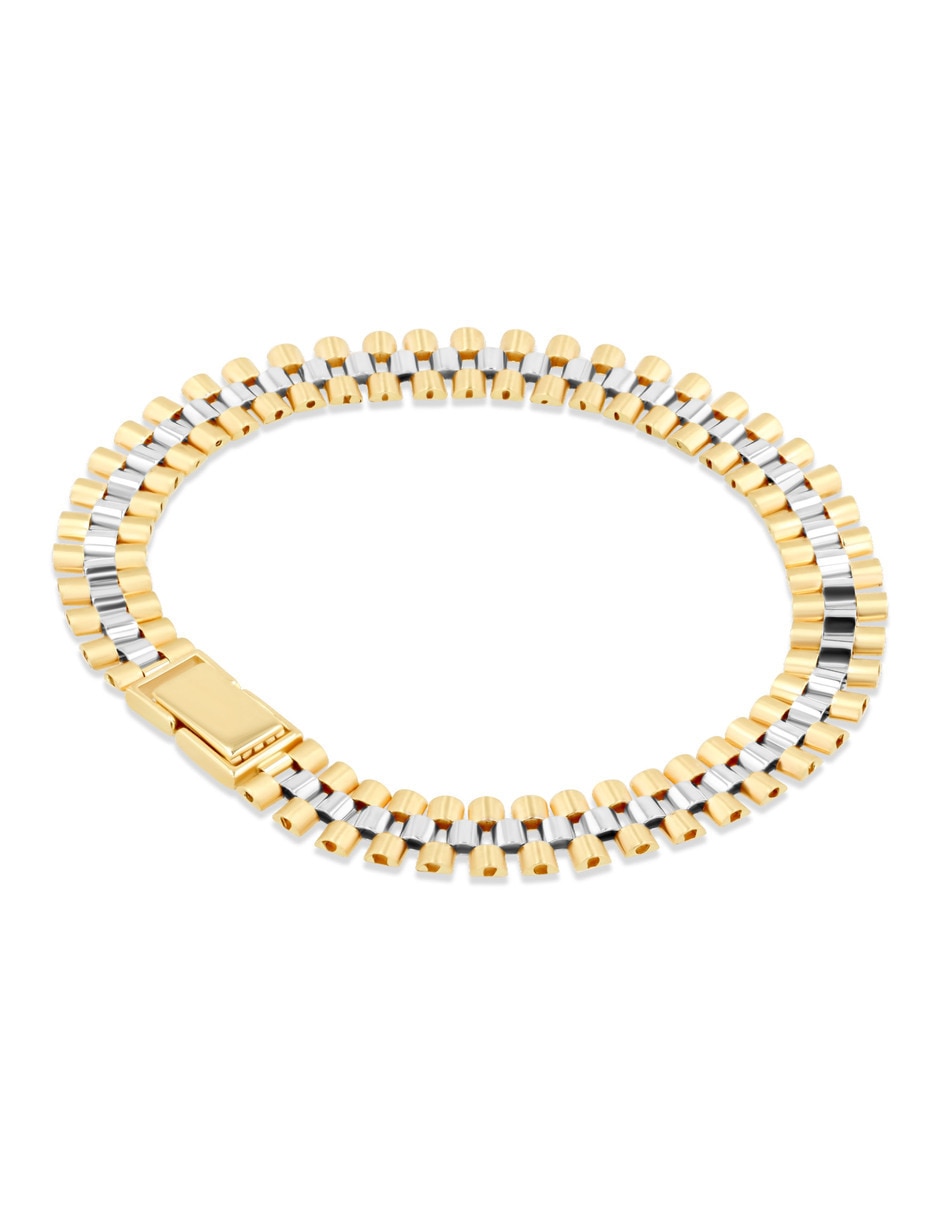 Pulsera de oro amarillo 14 k con acabado brillante 2