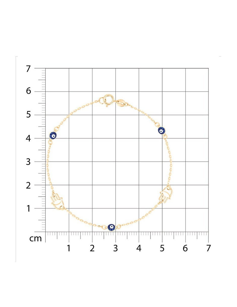 Pulsera de oro amarillo 14 K acabado brillante 5