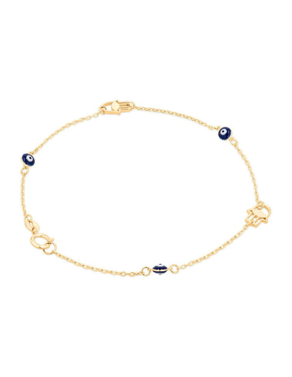 Pulsera de oro amarillo 14 K acabado brillante 2