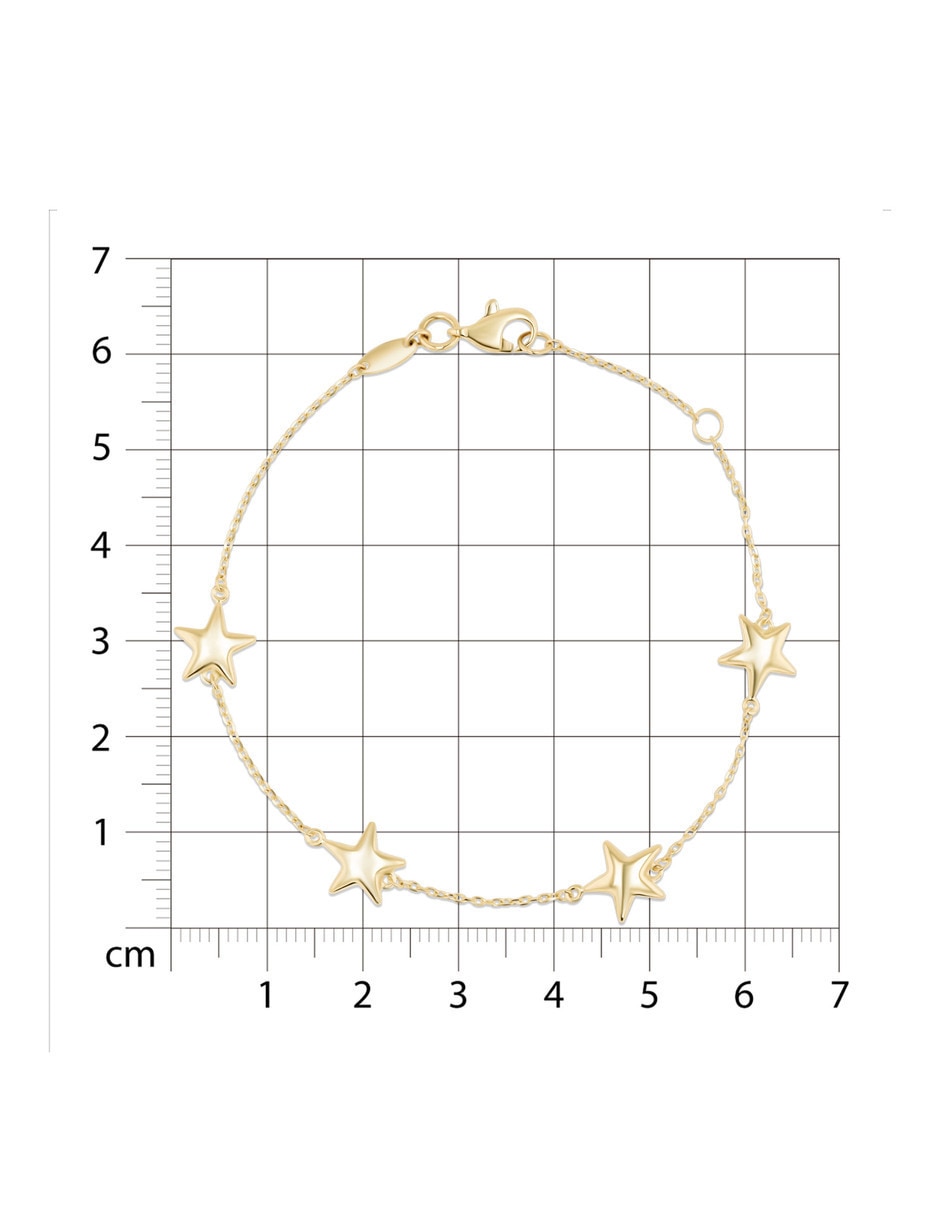 Pulsera Joyerias Bizzarro de oro amarillo 14 k con acabado brillante