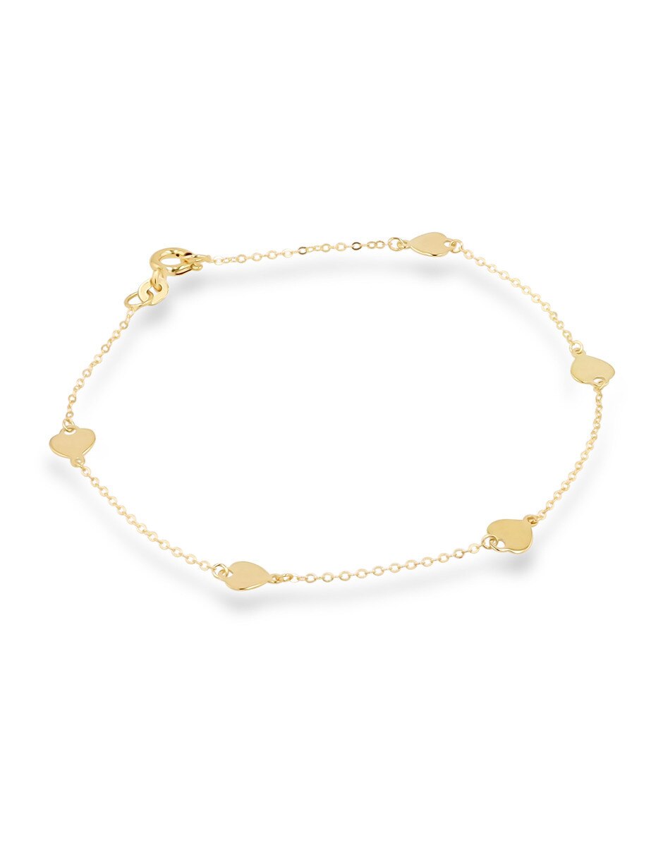 Pulsera de oro amarillo 14 k con acabado brillante 4