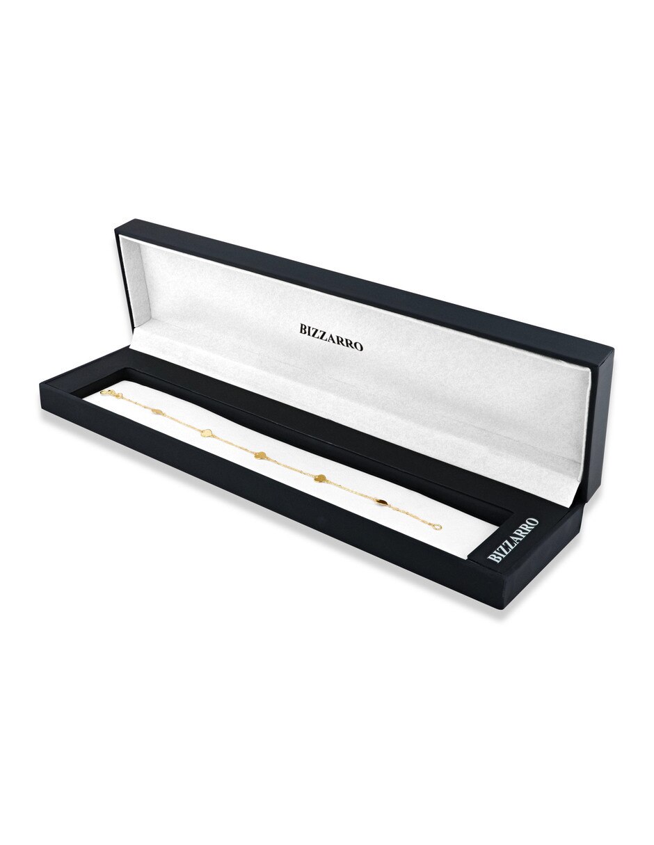 Pulsera de oro amarillo 14 k con acabado brillante 3