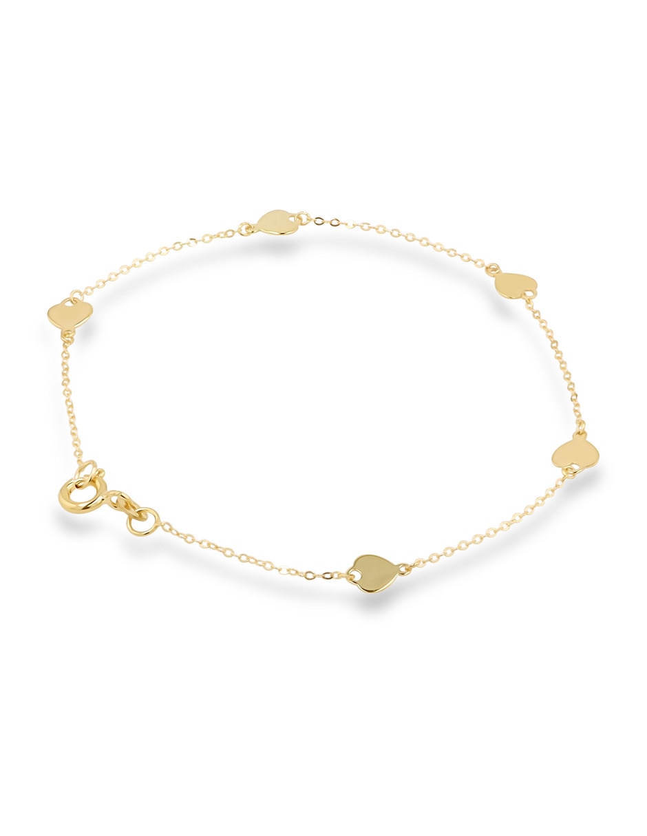 Pulsera de oro amarillo 14 k con acabado brillante 2