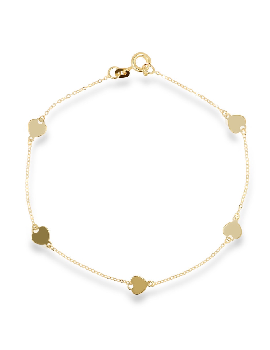 Pulsera de oro amarillo 14 k con acabado brillante Pulsera de oro amarillo 14 k con acabado brillante