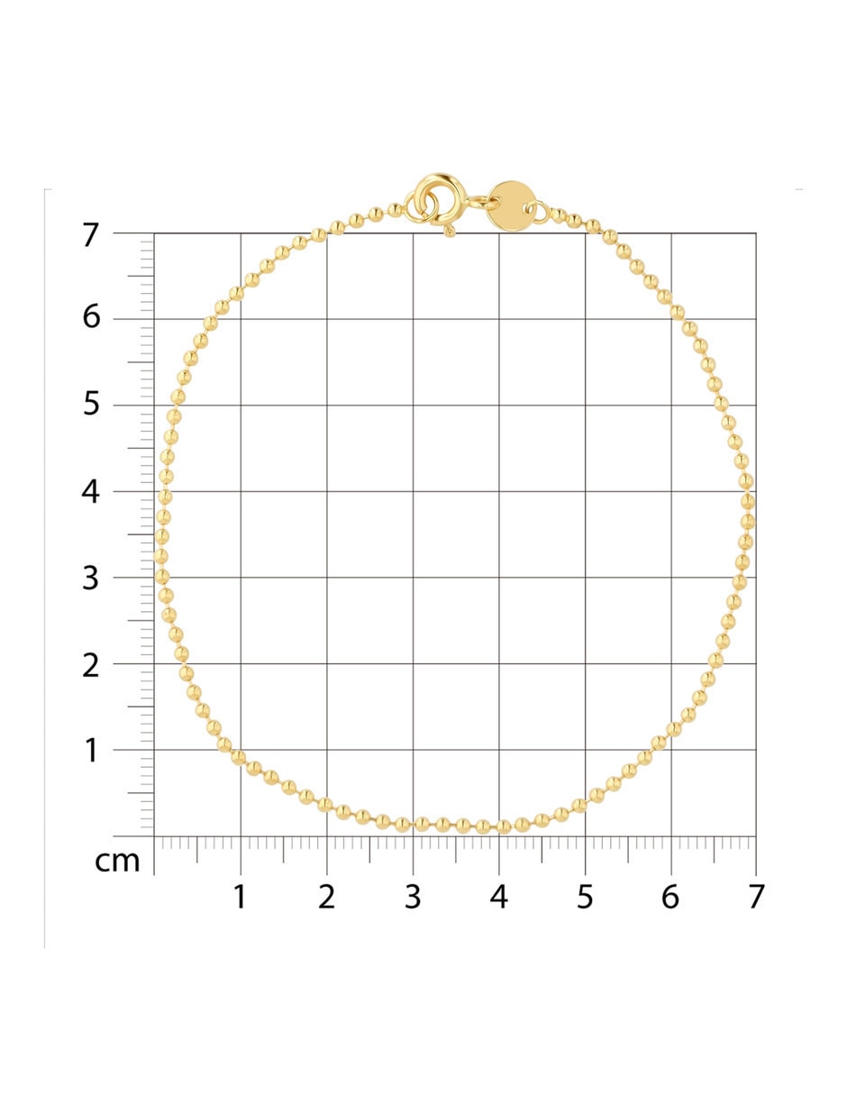 Pulsera de Oro 14 k con acabado brillante 2