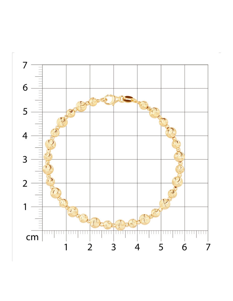 Pulsera Joyerias Bizzarro de oro amarillo 14 k con acabado brillante