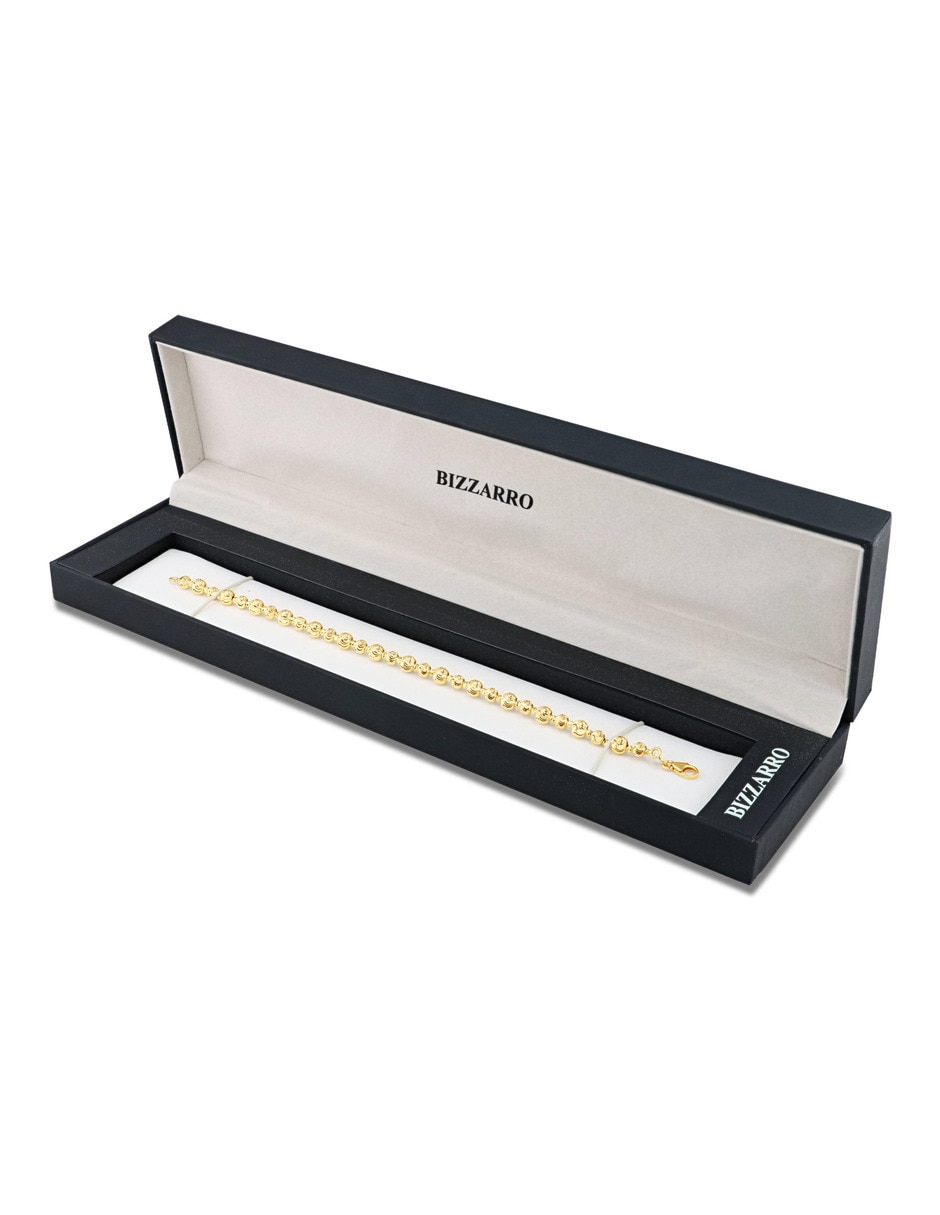 Pulsera Joyerias Bizzarro de oro amarillo 14 k con acabado brillante
