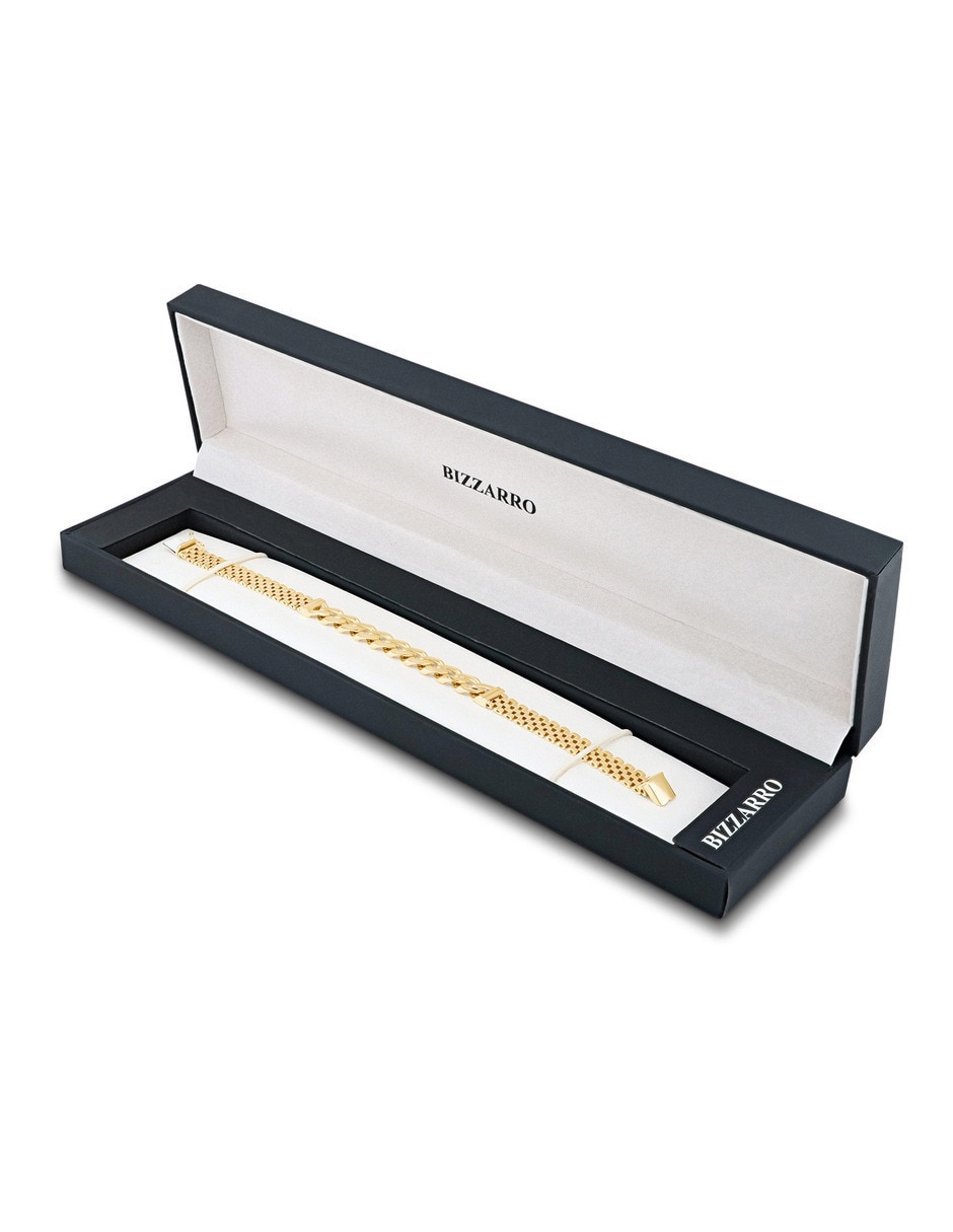 Pulsera de oro amarillo 14 k con acabado brillante 5