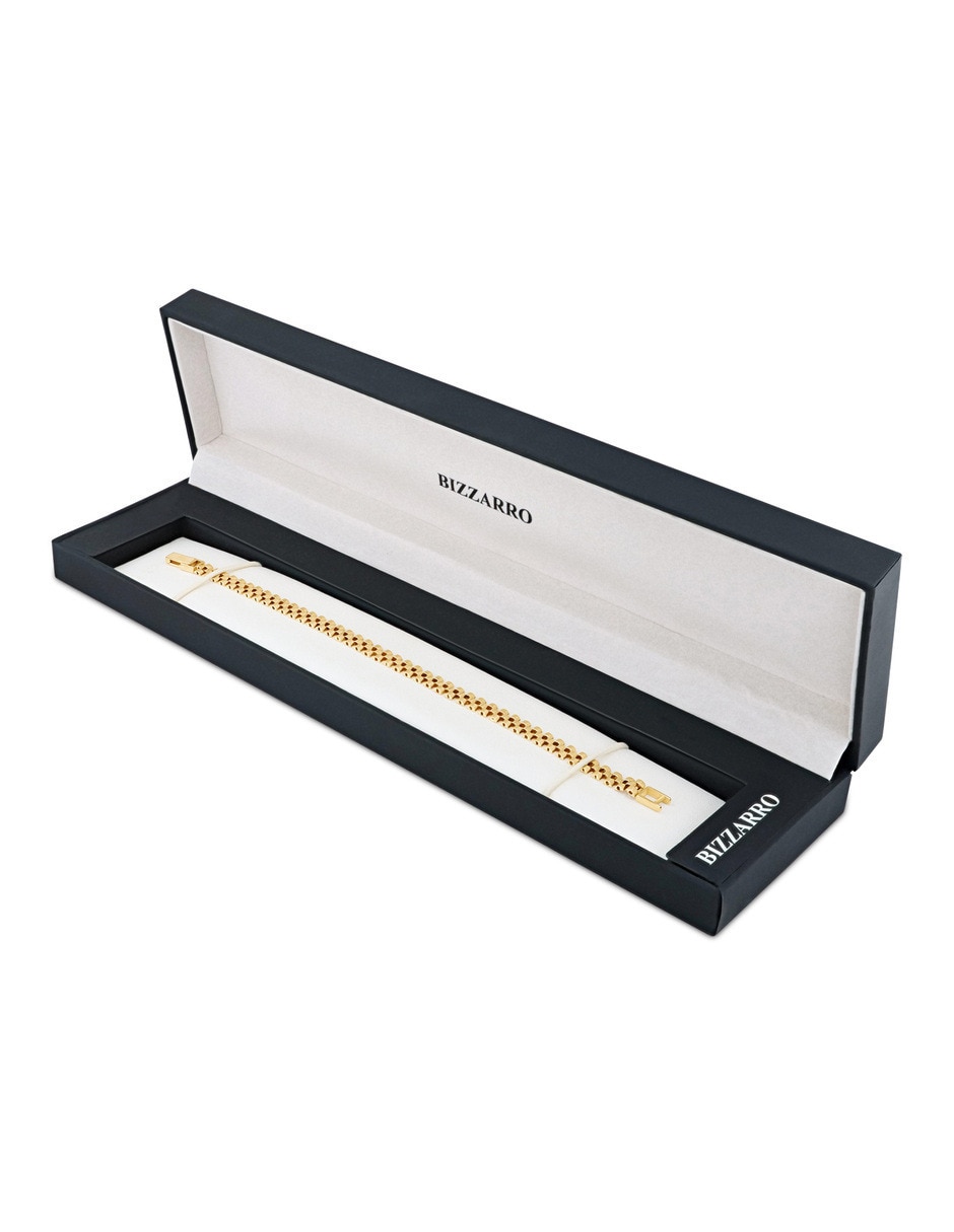 Pulsera de oro amarillo 14 k con acabado brillante 3