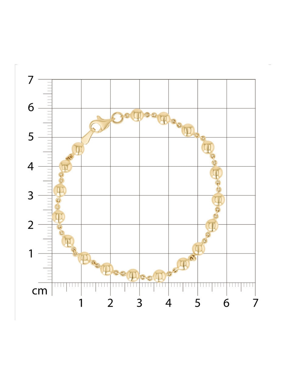 Pulsera de oro amarillo 14 k con acabado brillante 5