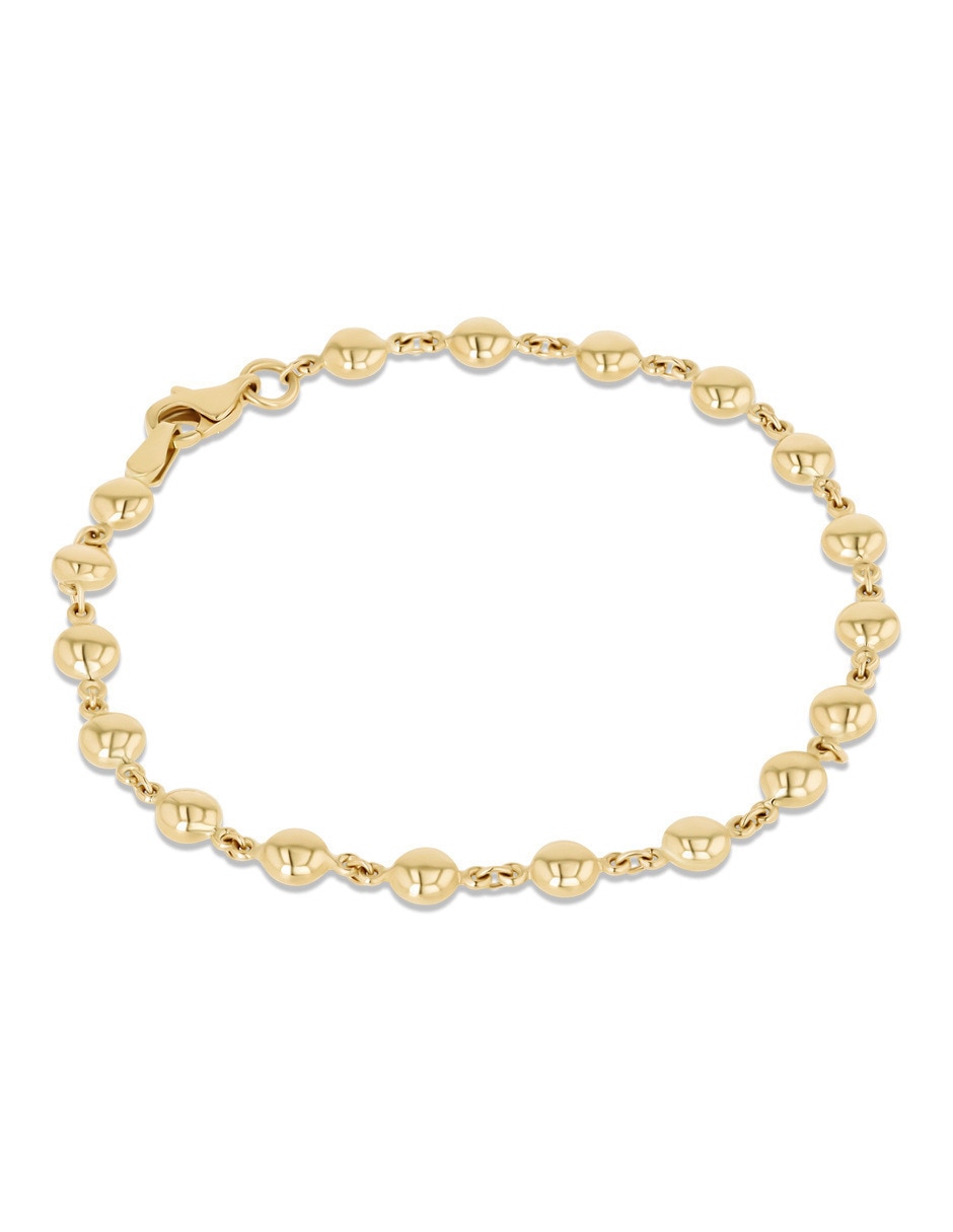 Pulsera de oro amarillo 14 k con acabado brillante 4