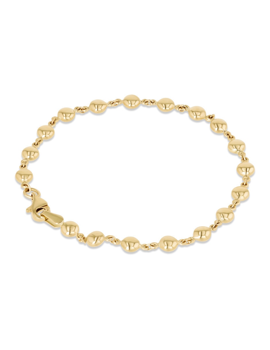 Pulsera de oro amarillo 14 k con acabado brillante 2