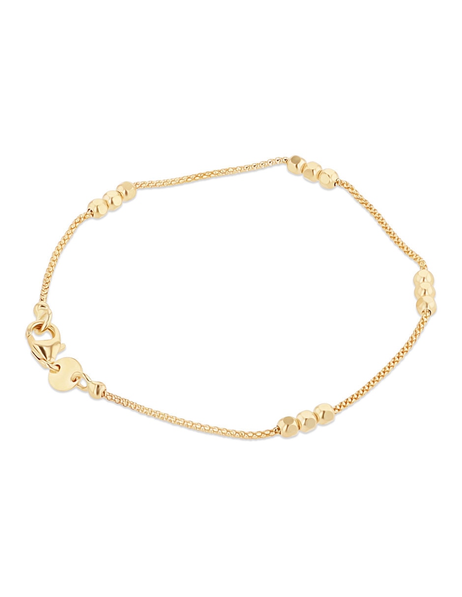 Pulsera de oro amarillo 14 k con acabado brillante 4