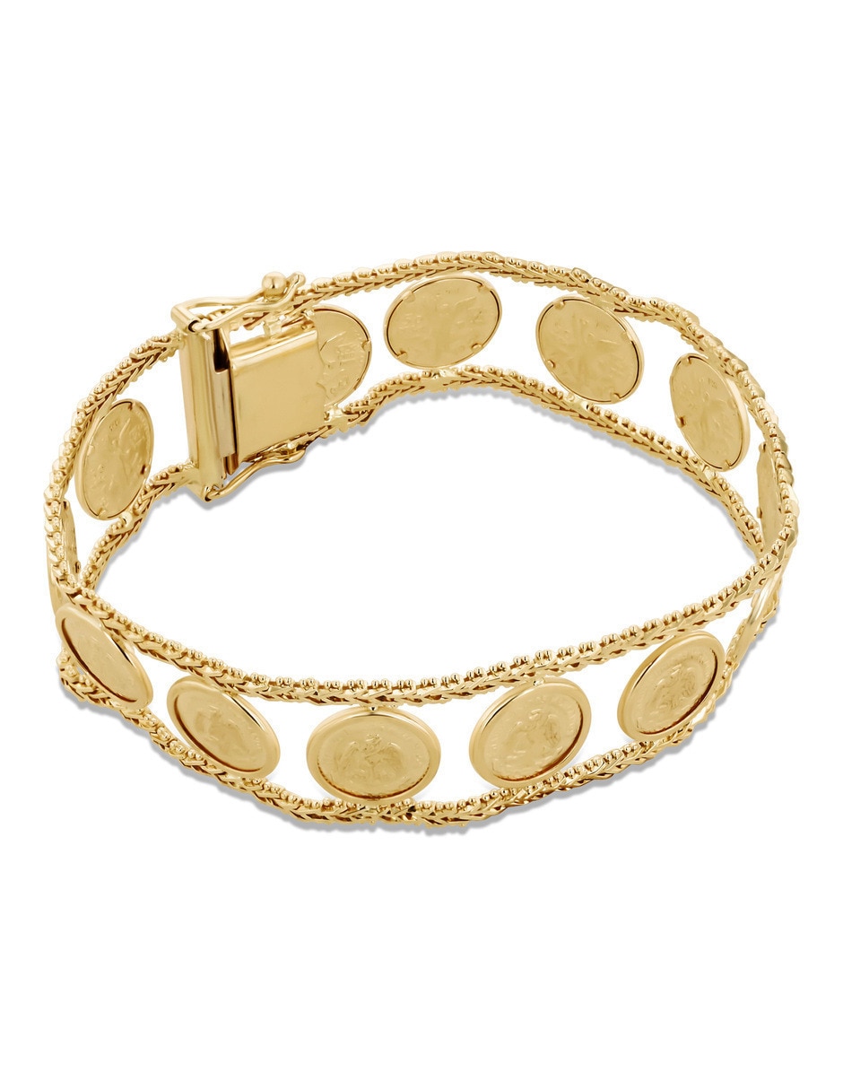 Pulsera Joyerias Bizzarro de oro amarillo 14 k con acabado brillante