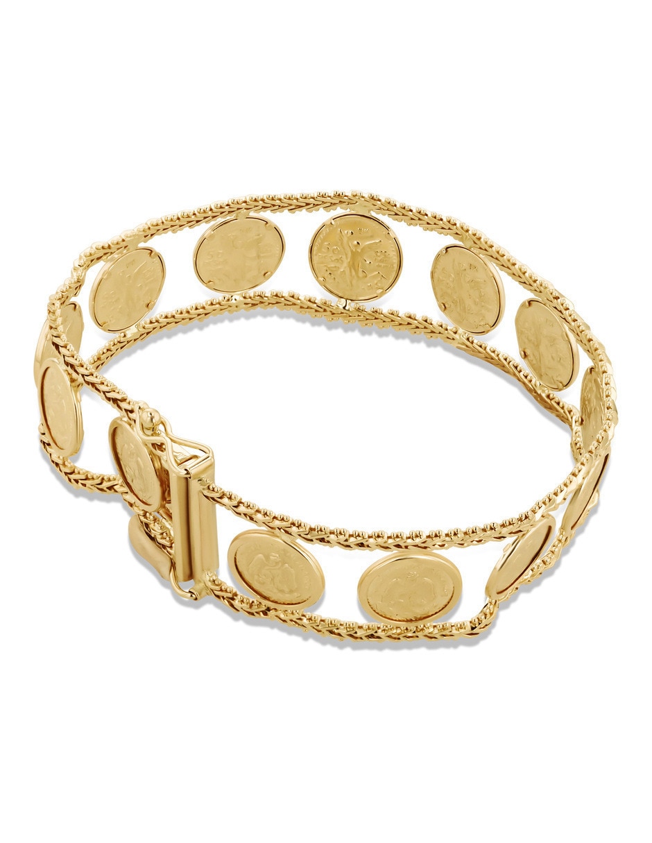 Pulsera Joyerias Bizzarro de oro amarillo 14 k con acabado brillante