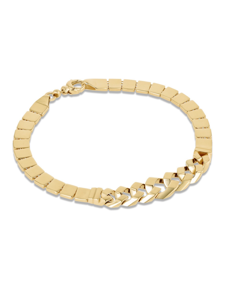 Pulsera de oro amarillo 14 k con acabado brillante 2