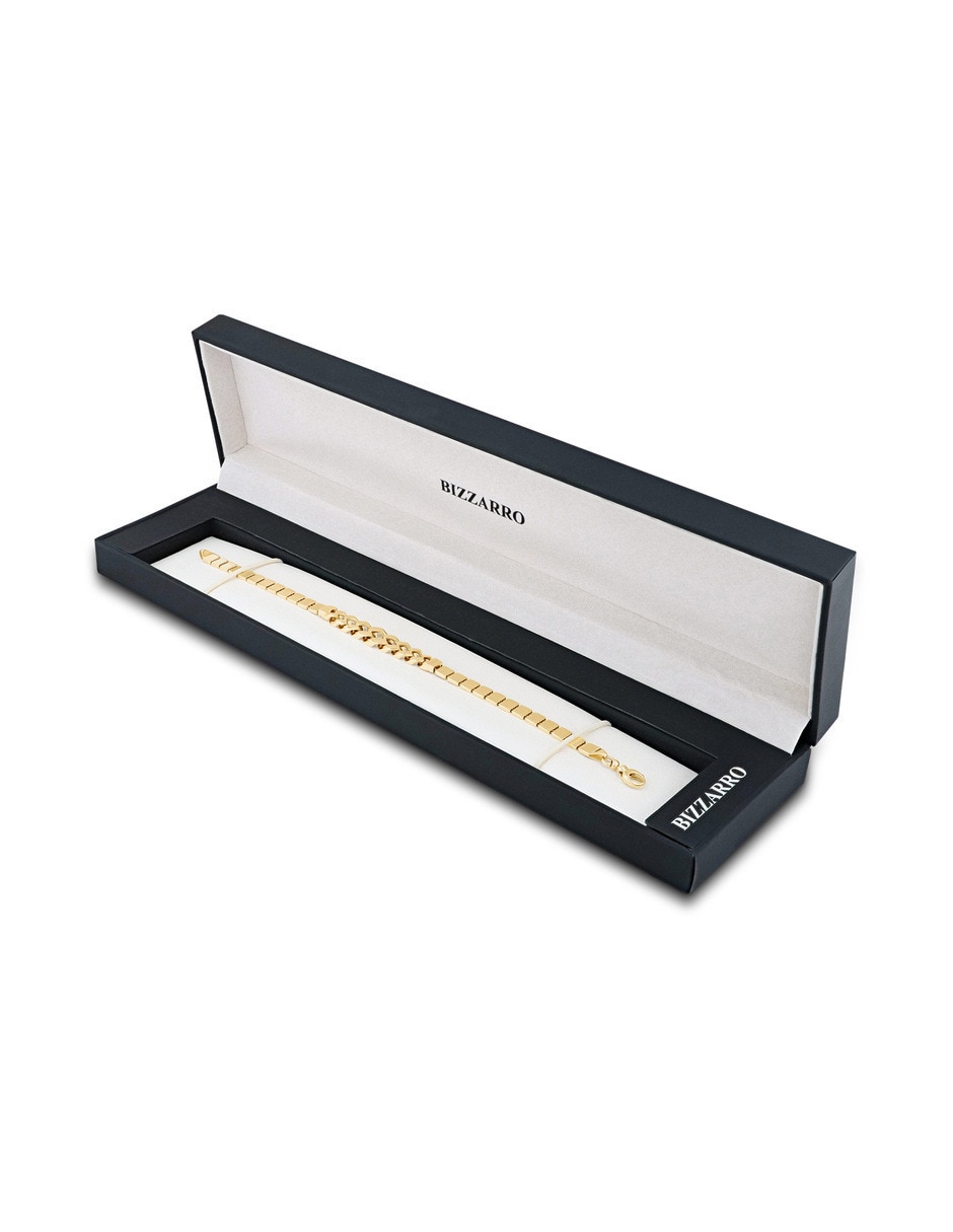 Pulsera de oro amarillo 14 k con acabado brillante 3