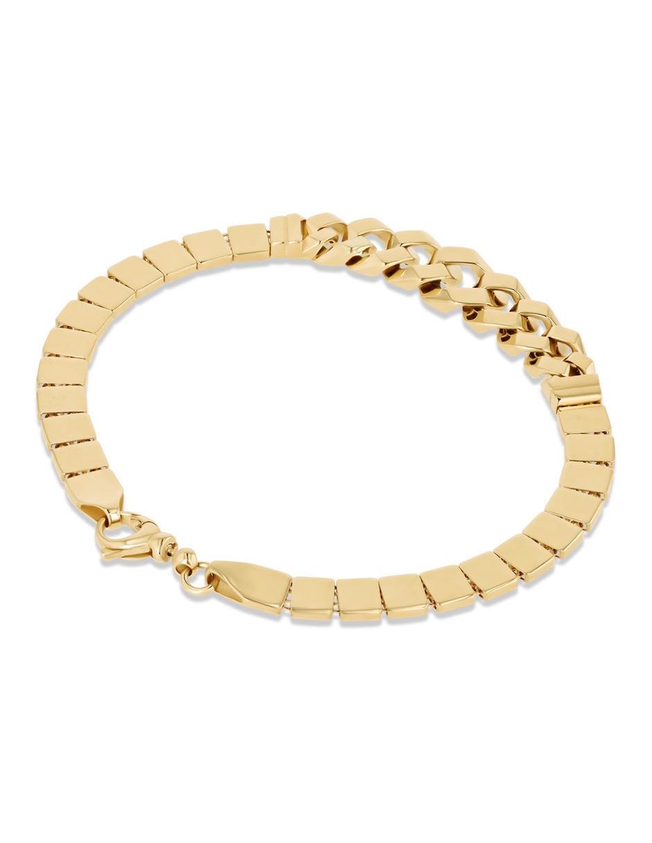 Pulsera de oro amarillo 14 k con acabado brillante Pulsera de oro amarillo 14 k con acabado brillante