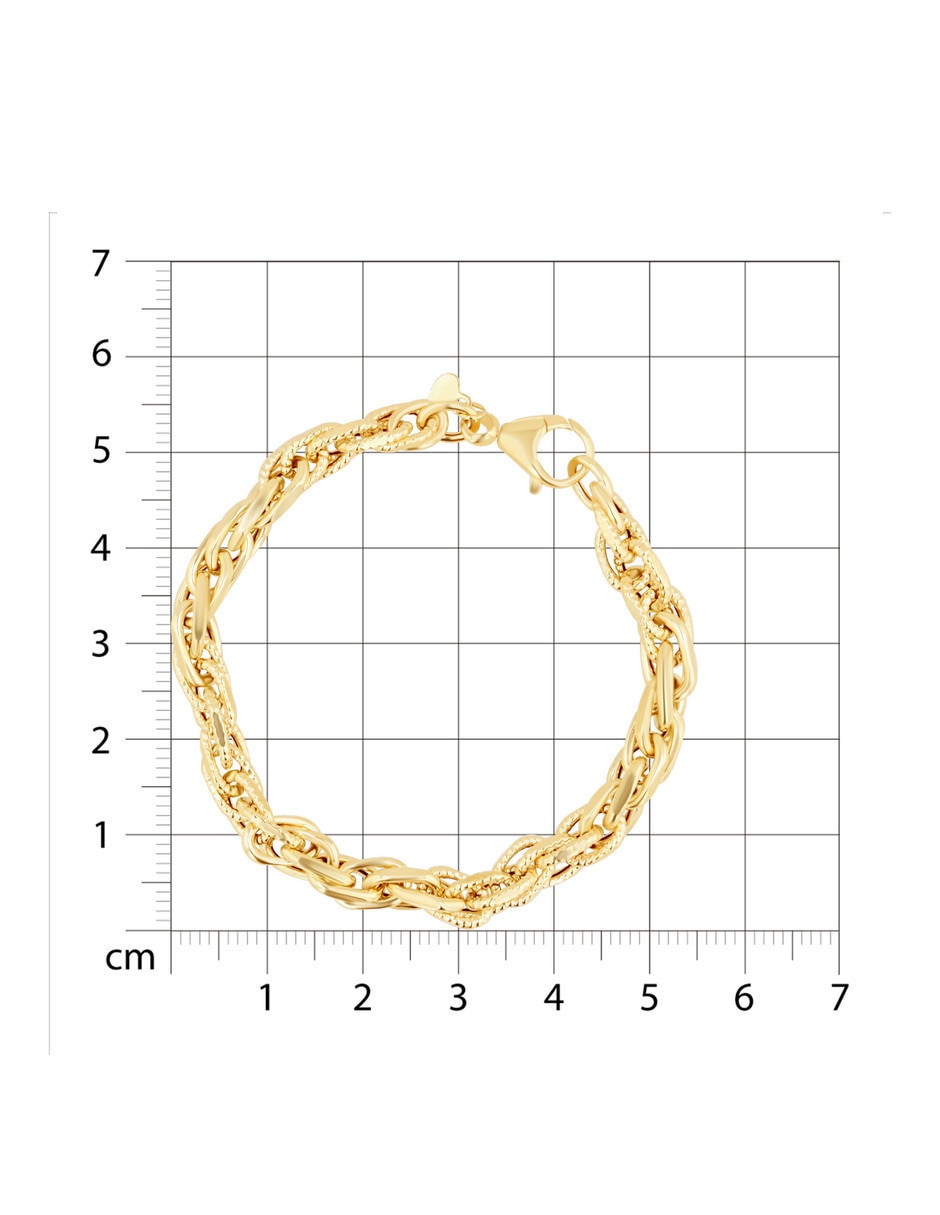 Pulsera Joyerias Bizzarro de oro amarillo 14 k con acabado brillante