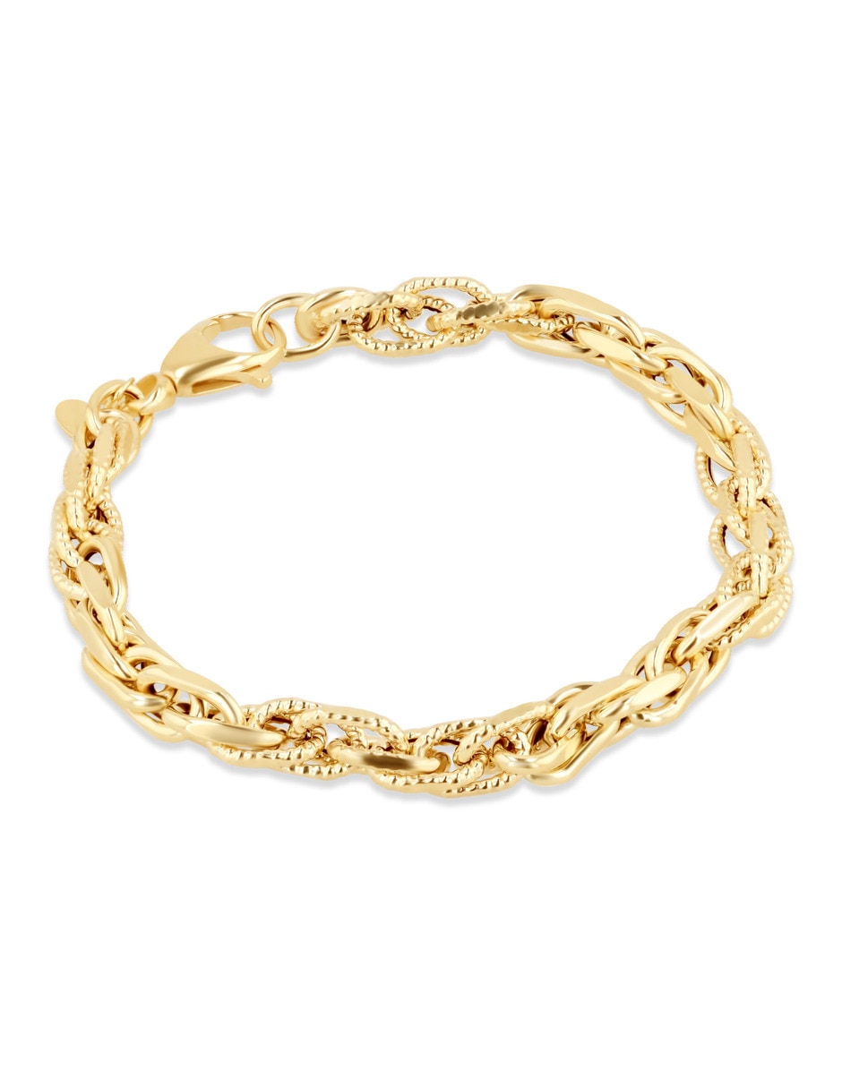 Pulsera Joyerias Bizzarro de oro amarillo 14 k con acabado brillante