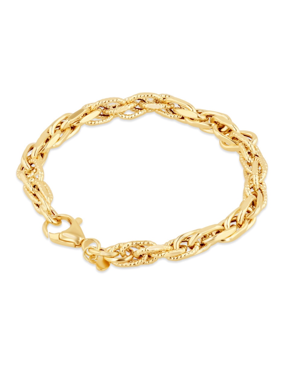 Pulsera Joyerias Bizzarro de oro amarillo 14 k con acabado brillante