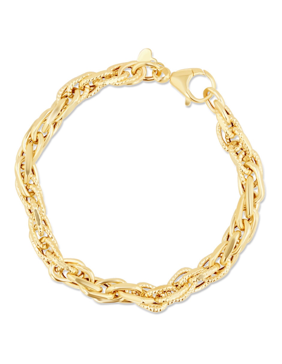 Pulsera Joyerias Bizzarro de oro amarillo 14 k con acabado brillante