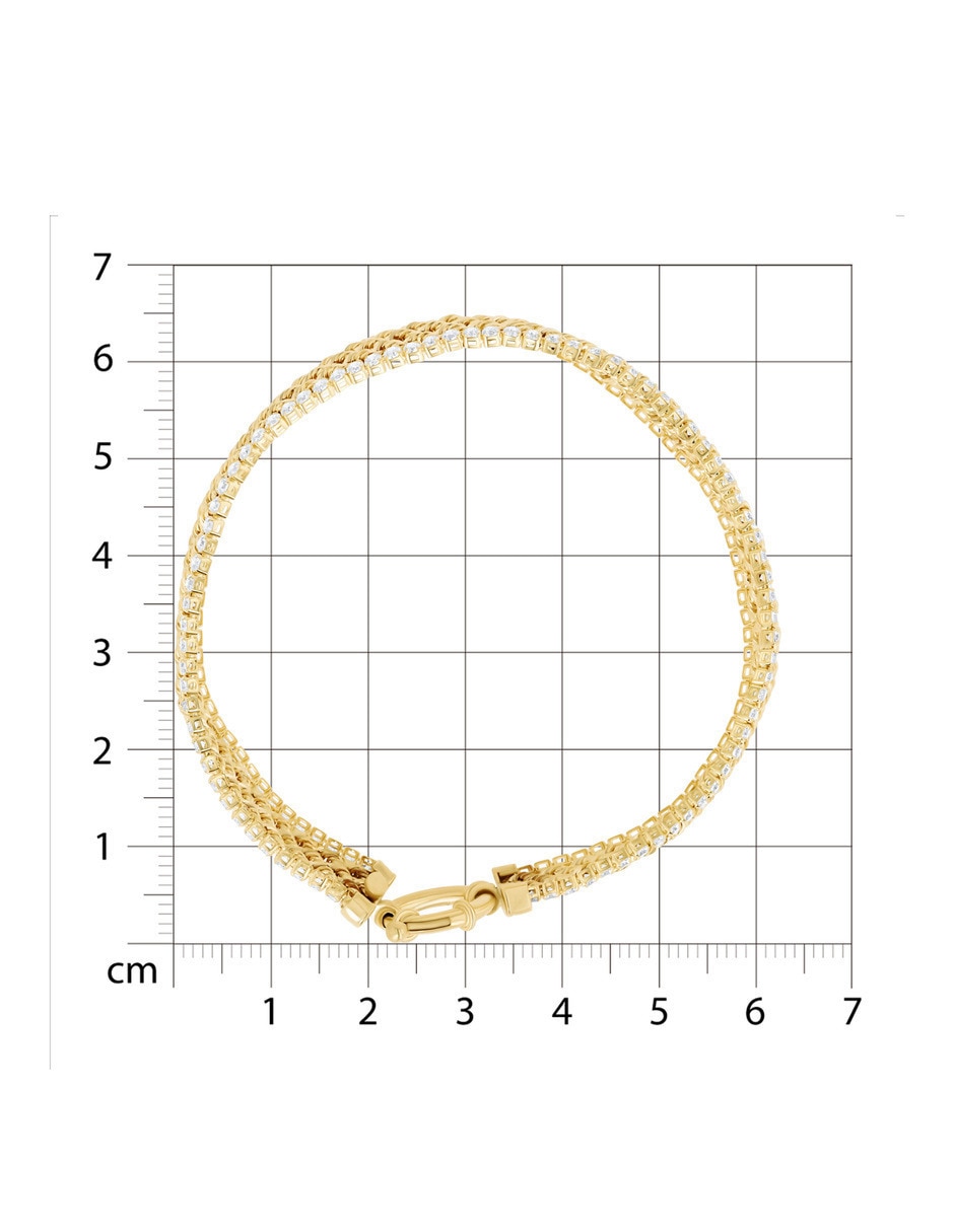 Pulsera Joyerias Bizzarro de oro amarillo con zirconia 14 k acabado brillante