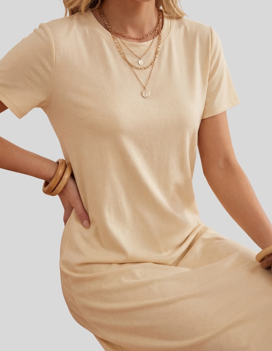 Vestido midi casual Malabis para mujer