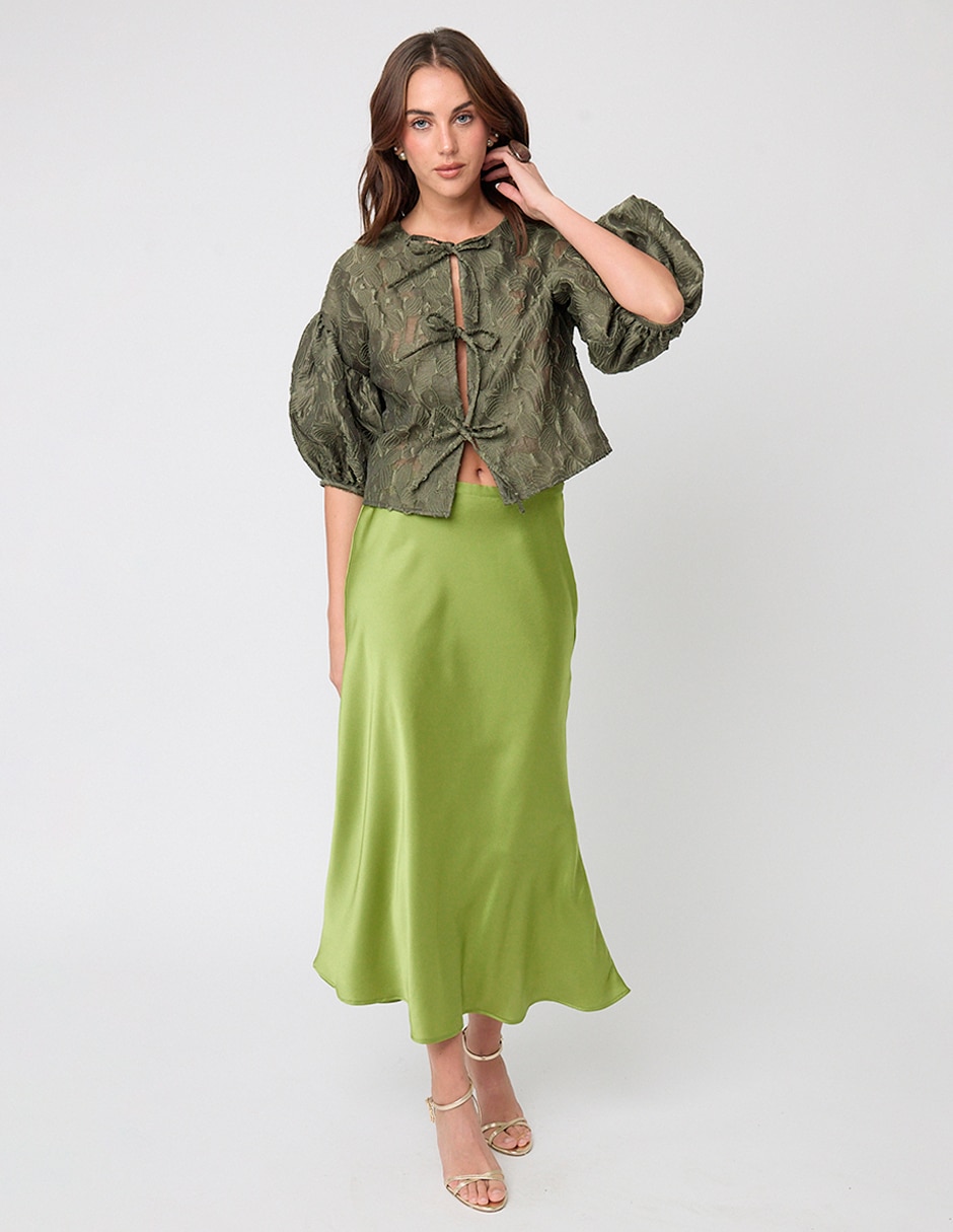 Falda midi Linea Pura a la cintura