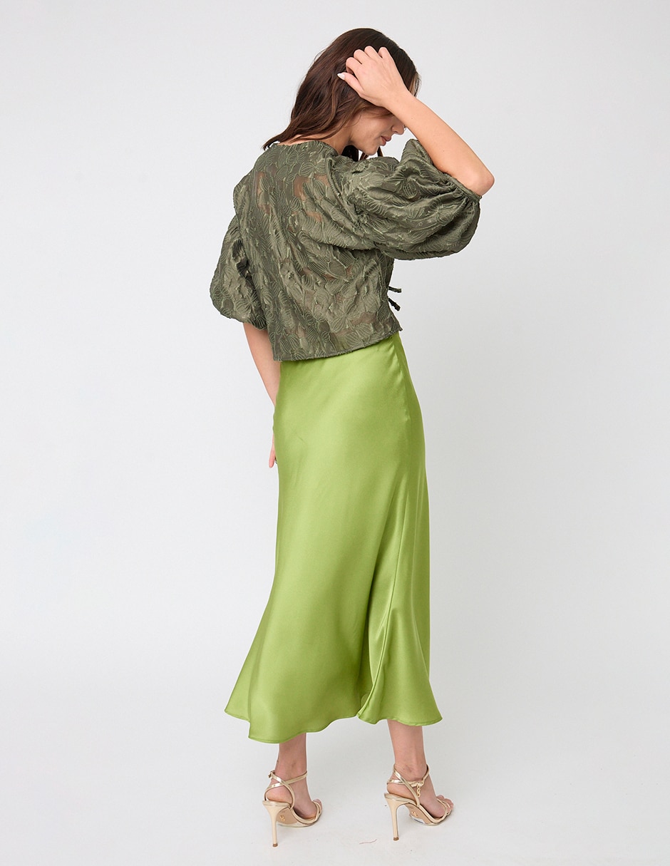 Falda midi Linea Pura a la cintura
